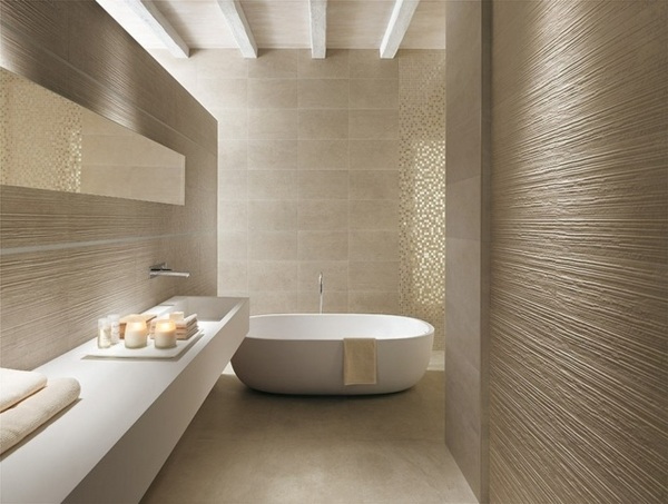 Desert dune effect bathroom tile ideas design