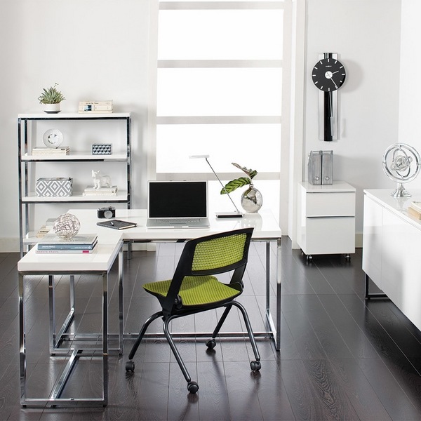 contemporary furniture white office eork table