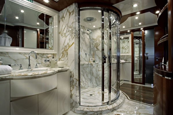 design ideas luxury bathrooms shower cabin marble tiles