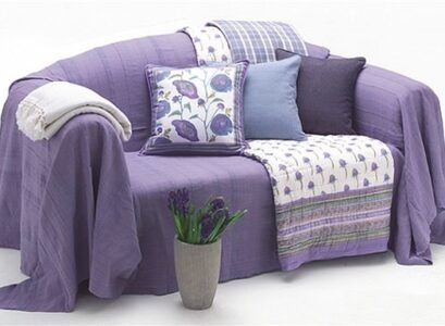 Sofa-cover-ideas-purple-sheet-decorative-pillows
