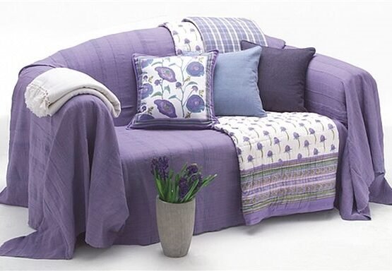 Sofa-cover-ideas-purple-sheet-decorative-pillows