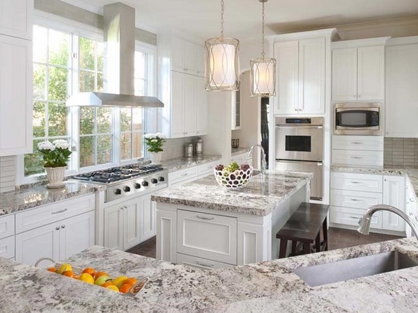 bianco romano granite countertops contemporary white kitchen ideas