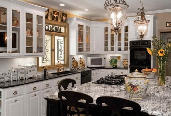granite countertop kitchen island ideas white kitchen cabinets