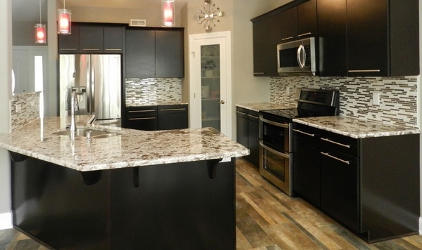 black kitchen cabinets granite countertops ideas