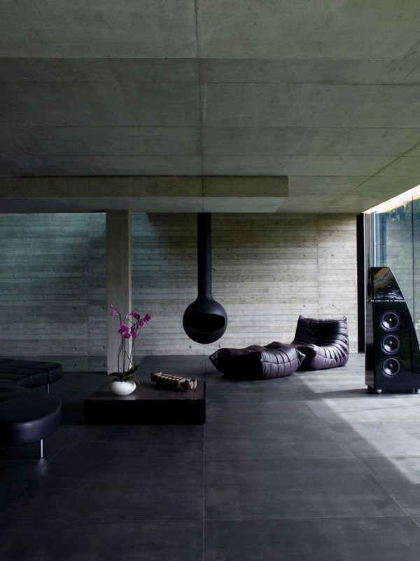 minimalist black sofa
