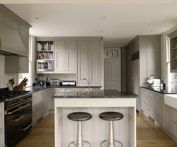 contemporary kitchens white cabinets granite countertops bar stools