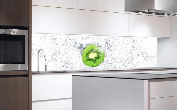 white kitchen cabinets glass backsplash kiwi water