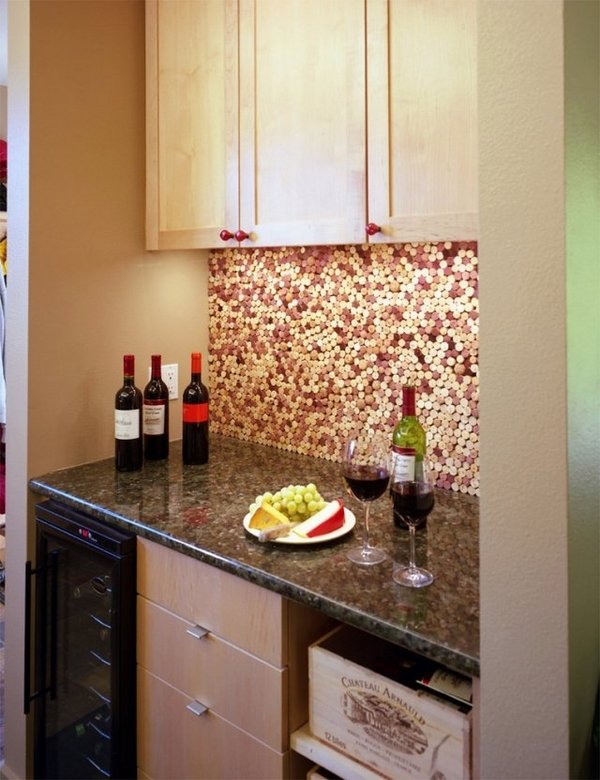 creative wine cork granite countertop