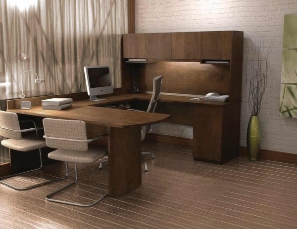 dark wood floor modern furniture design office ideas