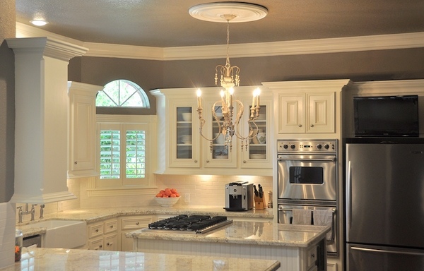 elegant kitchen design gray wall color