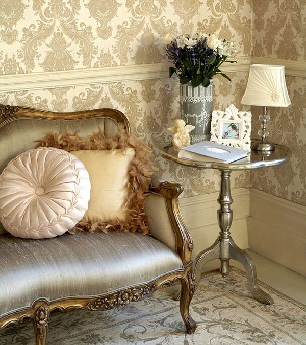 floral wallpaper classic style interior