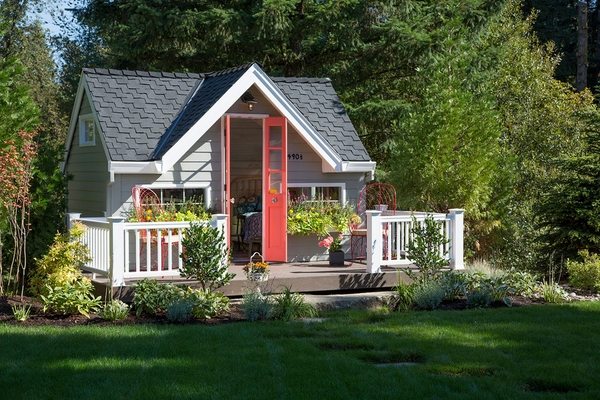 15 Adorable Garden House Ideas With, Small House Landscape Ideas