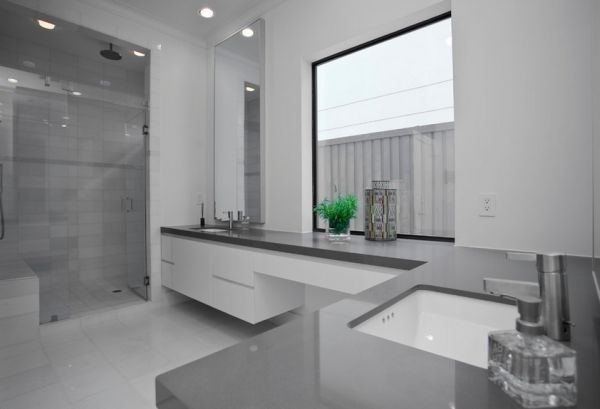 gray white designs modern minimalist bathroom