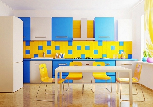 kitchen color ideas yellow blue backsplach white blue kitchen fronts