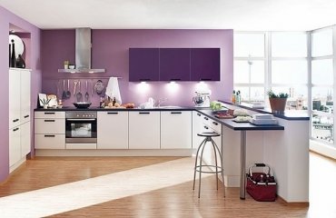 kitchen-paint-ideas-white-cabinets-lavender-wall-color