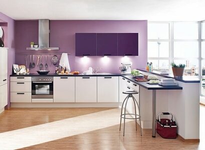 kitchen-paint-ideas-white-cabinets-lavender-wall-color