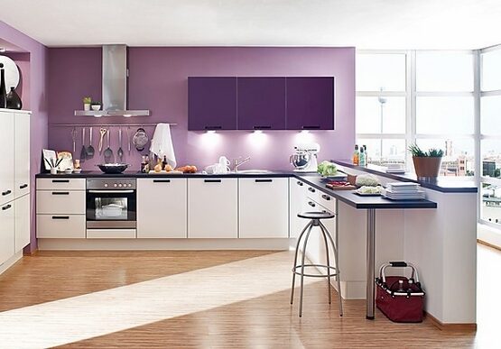 kitchen-paint-ideas-white-cabinets-lavender-wall-color