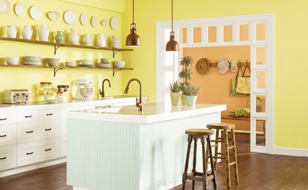 kitchen wall color ideas yellow orange kitchen white fronts