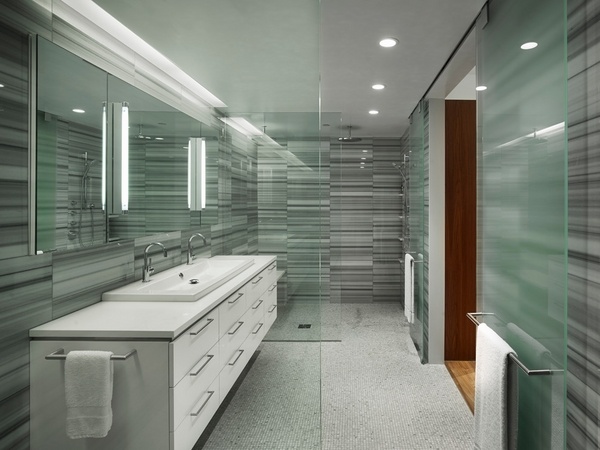 modern bathroom furniture white bathroom vanity contrast wall tiles