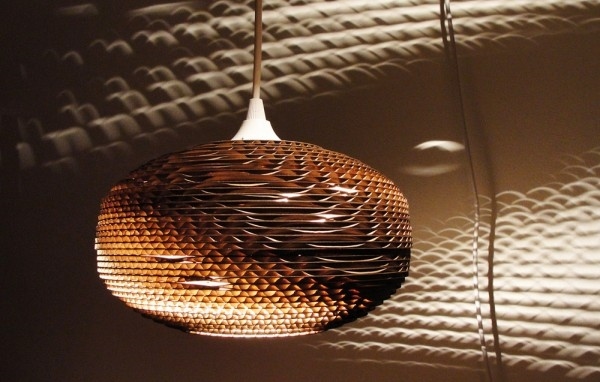 modern cardboard lamp ideas spectacular pendant lamp
