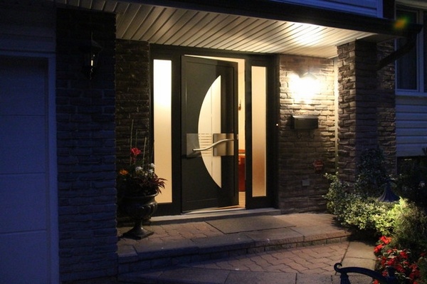 modern front doors wood glass contemporary house design