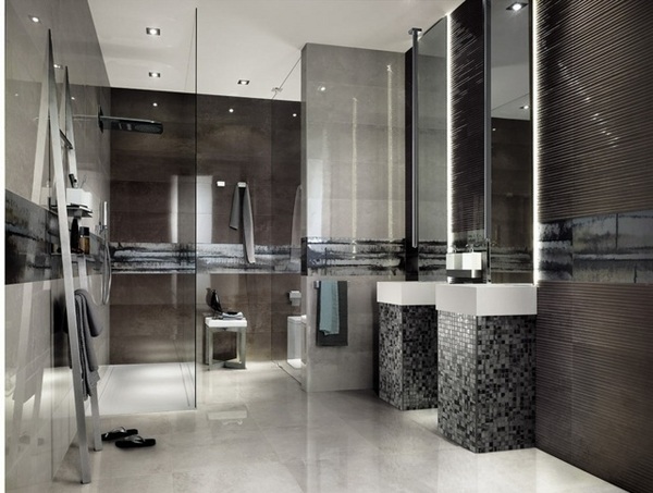modern glossy bathroom tile ideas mosaic tiles contemporary 