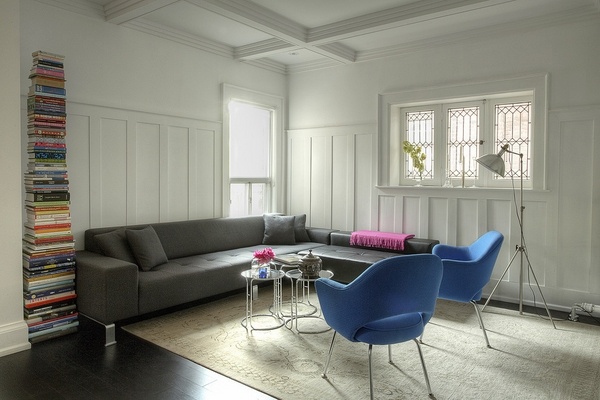 modern living room ideas corner sofa coffee table wooden wall panels