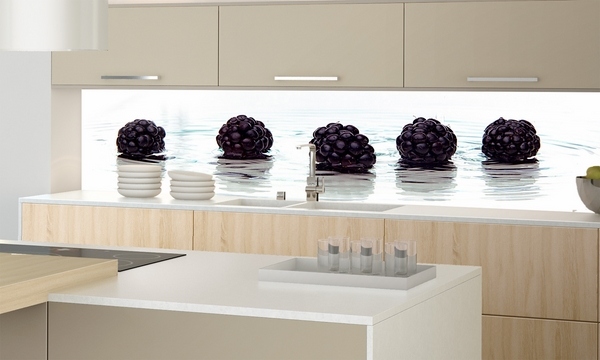 modern unique customized glass kitchen backsplash design