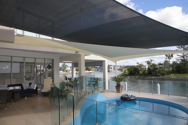 outdoor swimming pool design patio awning