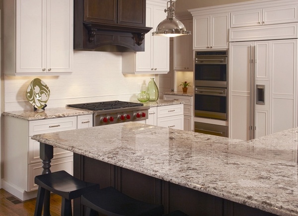 small kicthen design bianco granite countertop white kitchen cabinets pendnat lamp