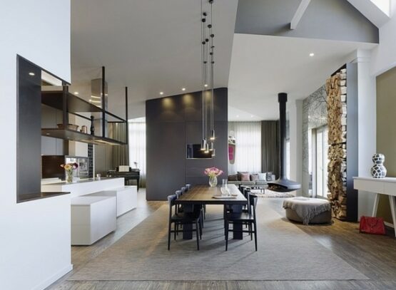 spectacular-gray-living-room-interior-design-ideas-accent-wall-space-partition