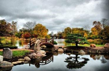 stunning-japanese-garden-design-pond-bridge-trees-stones