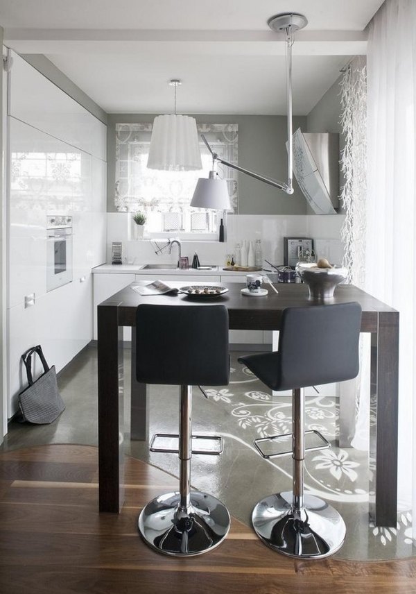 trendy design black dining counter bar stools chandelier