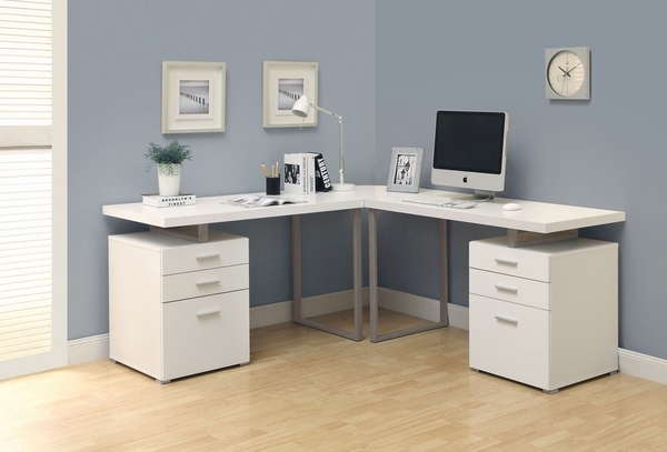 white corner desk space saving furniture ideas