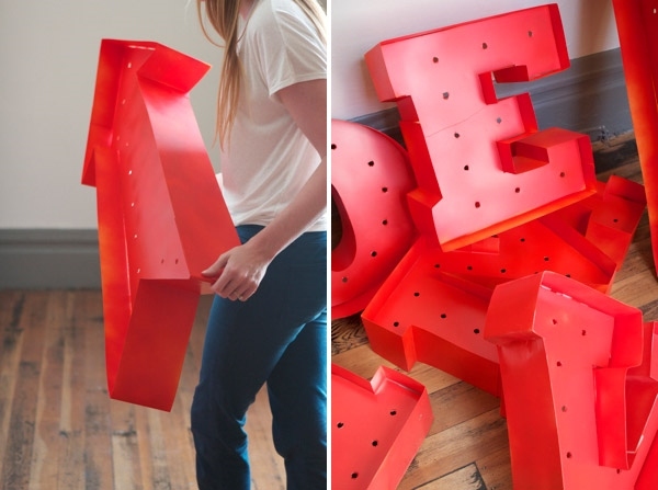 DIY home decoration ideas marquee letters teen bedroom decoration ideas