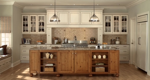 Kitchen-cabinets-with-antiquing-glaze-modern-kitchen-classic-style