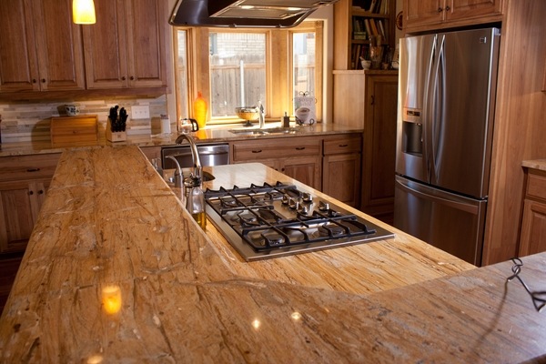 Kitchen countertops modern kitchen ideas gas cooktop wood cabinets