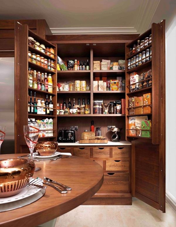 Brown kitchen deals pantry cabinet