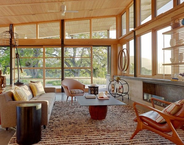 Mid-century-modern-style-design-living-room-sofa-armchair-coffee-table