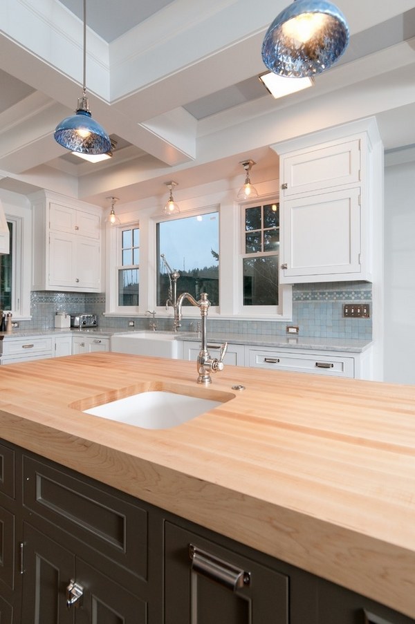 Butcher block countertops - warmth and appeal provided by ...