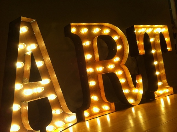 art letter lights cool decorating ideas