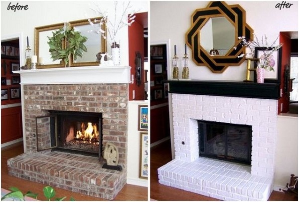 Brick Fireplace Makeover Before And After Ideas And Cool Makeovers