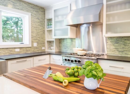 butcher-block-countertops-advantages-disadvantages-white-kitchen-cabinets