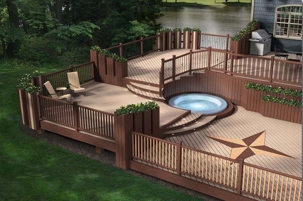 composite decks deck pros cons patio design ideas hot tub sundeck