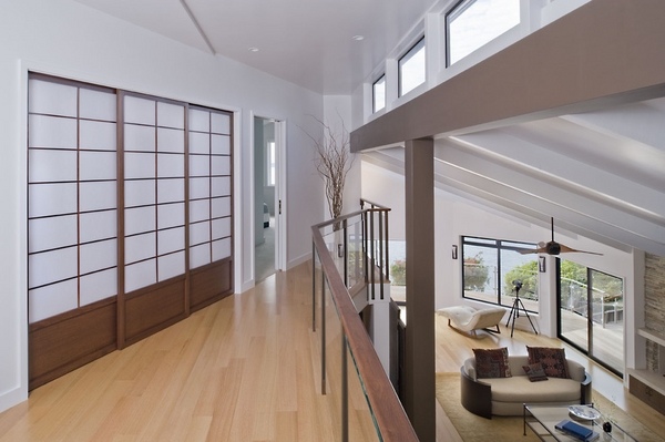 contemporary home minimalist interior design shoji door