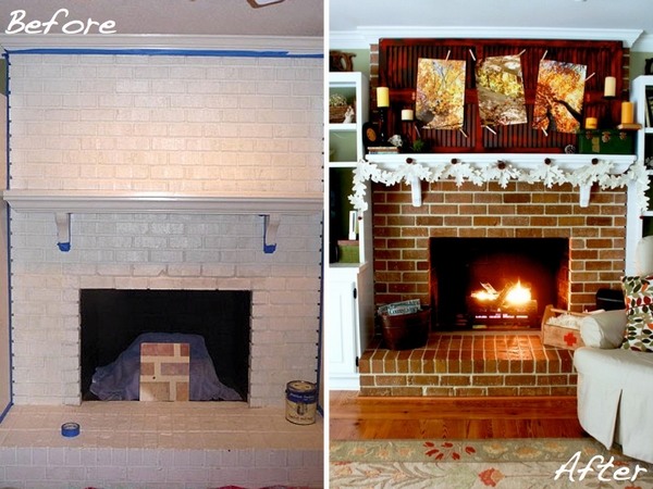 fireplace renovation brick ideas home interior