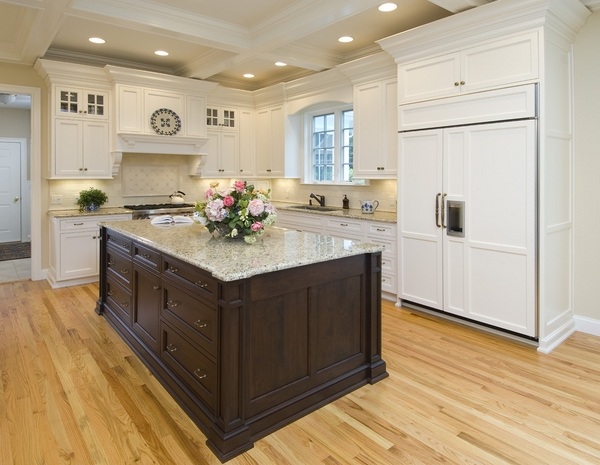 granite countertops giallo ornamental countertop white kitchen cabinets brown kitchen island