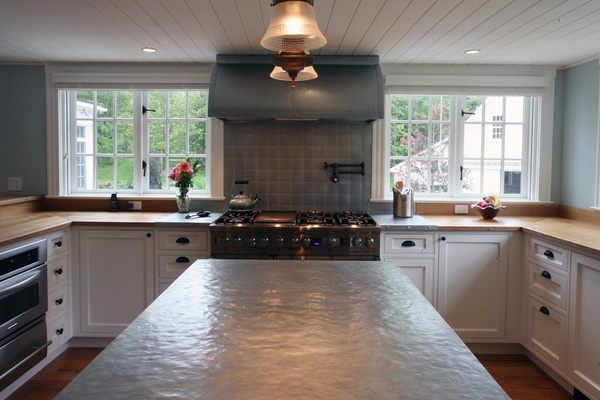 kitchen designs white cabinets kitchen island with zinc countertop