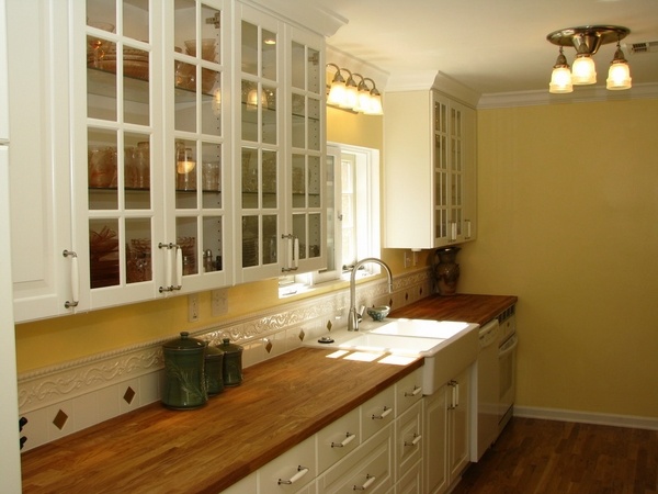 kitchen-remodel-white-cabinets-glass-fronts-butcher-block-countertop