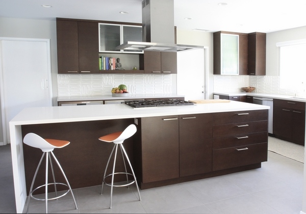 kitchen style-Mid-century-modern-style-kitchen-ideas minimalist wood cabinets